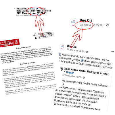 Os socialistas de Oia denuncian que o BNG se apropia das sas iniciativas