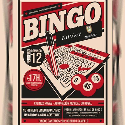 Tarde de bingo este domingo en O Rosal con ms de mil euros en premios