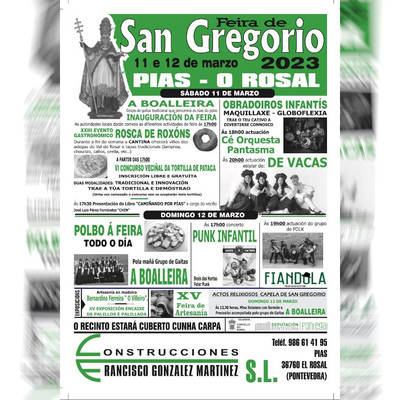 A Feira de San Gregorio regresa a Pas o 11 e 12 de marzo de 2023
