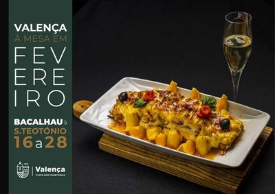 Valena coloca o Bacalhau a Sao Teotnio  -Mesa em Fevereiro-