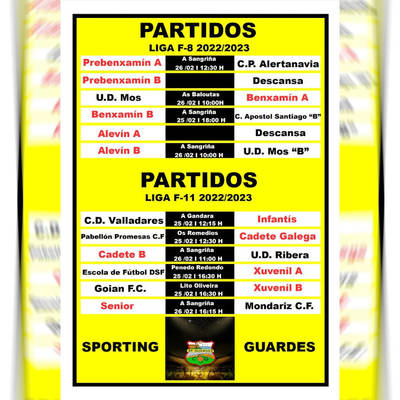 El Sporting Guards publica su programacin de este fin de semana