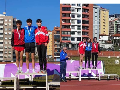 Plata para el Guards Christian Sierpes Pereira y Bronce para la Tomiesa Anta Rodrguez  Otero en el Campeonato Xunta de Galicia pista al aire libre 2023