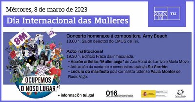 Lectura do manifesto e accin artstica para conmemorar o Da Internacional das Mulleres en Tui