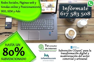 Nueva subvencin CO300C de la Xunta de Galicia para transformacin digital y modernizacin de comercios y empresas gallegas