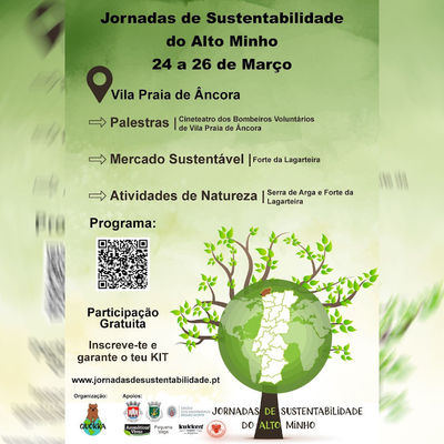 Jornadas de Sustentabilidade do Alto Minho de 24 a 26 de maro em Vila Praia de ncora