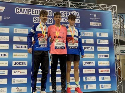 El Guards lex Sierpes Pereira se proclama Campen de Espaa de 3000 metros en pista cubierta sub16 (2023)