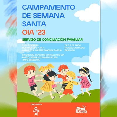 Oia organiza un campamento infantil de Semana Santa