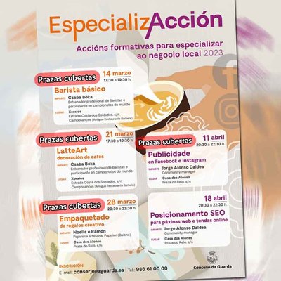 A Guarda remata este mes as accins formativas -EspecializAccin- para negocios locais
