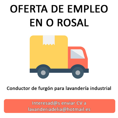 Oferta de trabajo de conductor/a en lavandera industrial en O Rosal