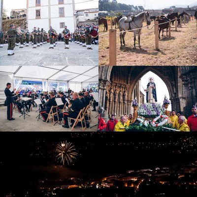 A Feira Cabalar, concertos, verbena con Panorama e a procesin de San Telmo xunto  tirada de fogos piromusicais para despedir as festas de 2023