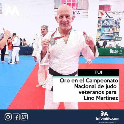 Oro en el Campeonato Nacional de judo veteranos para Lino Martnez