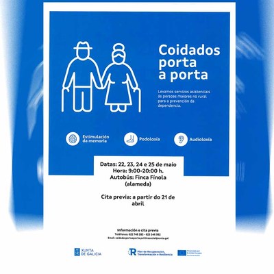 A Guarda recibe do 22 ao 25 de maio a unidade mbil de coidados sociosanitarios -Porta a Porta-