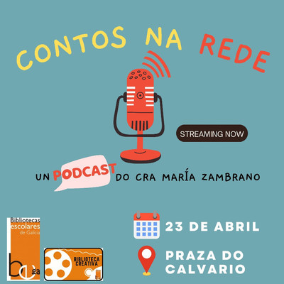 El CRA Mara Zambrano presentar el podcast -Contos na Rede- en la Praza do Calvario