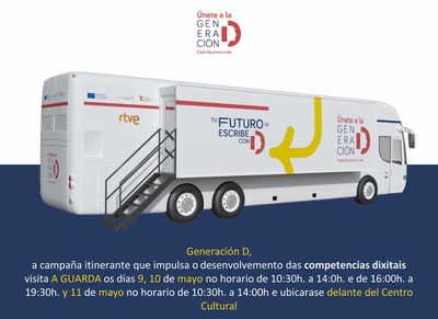 Generacin D, A campaa itinerante que impulsa o desenvolvemento das competencias dixitais chega  Guarda do 9 ao 11 de maio