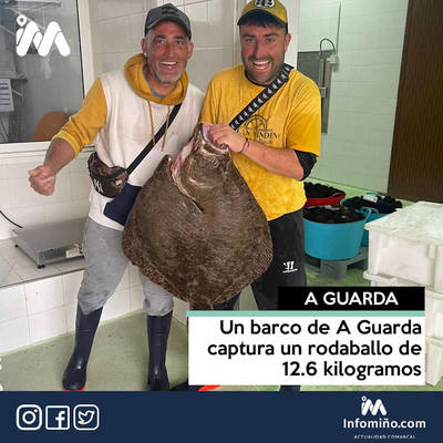 Un barco de A Guarda captura un rodaballo de 12.6 kilogramos