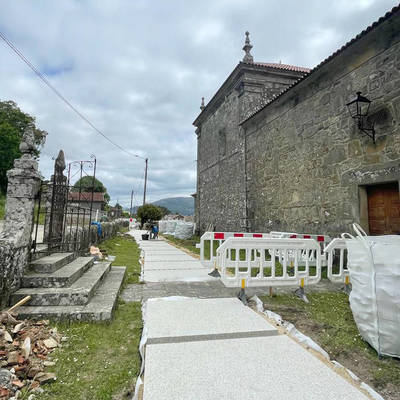 La transformacin del entorno de la iglesia de As Eiras avanza a buen ritmo