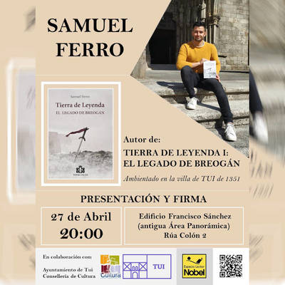 Tui acoge la presentacin del libro -Tierra de leyenda- de Samuel Ferro