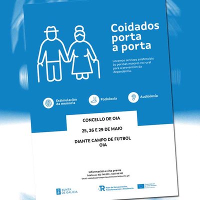 A unidade mbil de -Coidados porta a porta- visitar Oia o 25, 26 e 29 de maio
