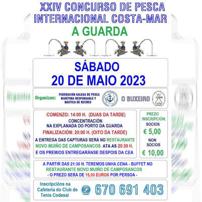 A Guarda acoge el XXIV Concurso de Pesca Internacional Costa-Mar
