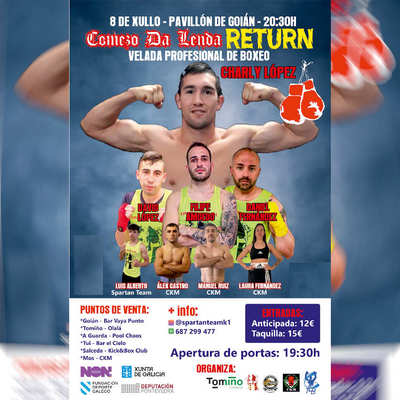 Goin acoge este sbado la velada de boxeo profesional -Comezo da Lenda Return-