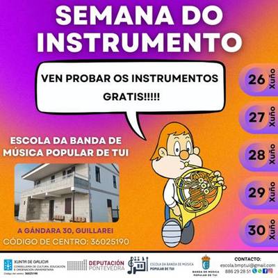 La Escuela de la Banda de Msica Popular de Tui organiza la -Semana do Instrumento-