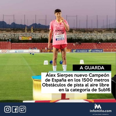 lex Sierpes nuevo Campen de Espaa en los 1500 metros Obstculos de pista al aire libre en la categora de Sub16