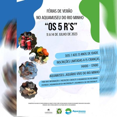 Frias de Verao do Aquamuseu de Cerveira convidam a aprender os 5Rs
