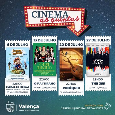 Cinema s Quintas Regressa ao Jardim Municipal de Valena