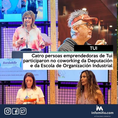 Catro persoas emprendedoras de Tui participaron no coworking da Deputacin e da Escola de Organizacin Industrial