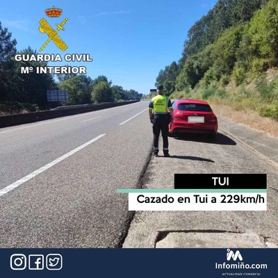 Cazado en Tui a 229km/h