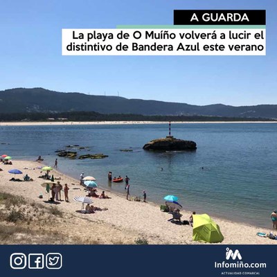 La playa de O Muo volver a lucir el distintivo de Bandera Azul este verano