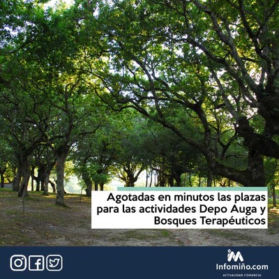 Agotadas en minutos las plazas para las actividades Depo Auga y Bosques Teraputicos