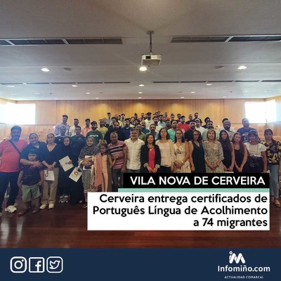  Cerveira entrega certificados de Portugus Lngua de Acolhimento a 74 migrantes