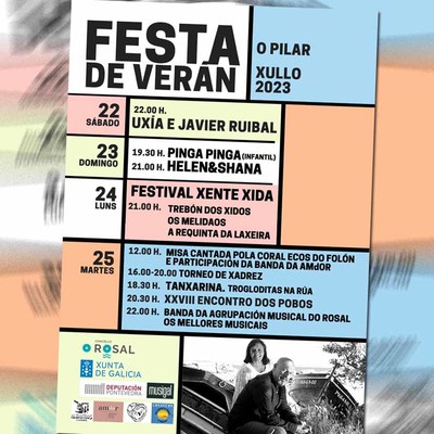 O Rosal celebra as Festas de Vern do Pilar 2023 cunha decena de actividades para todos os pblicos