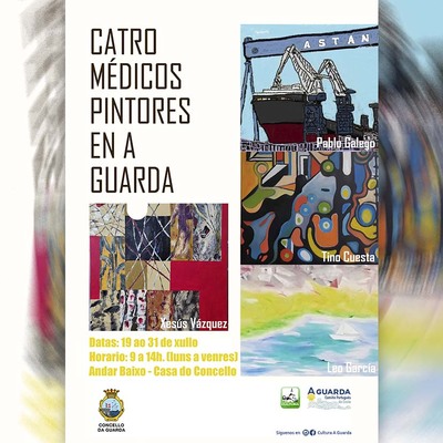 La Casa dos Alonso recibe la exposicin -Catro mdicos pintores en A Guarda-