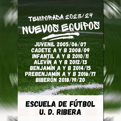 Abierto el plazo de inscripcin en la escuela de la UD Ribera