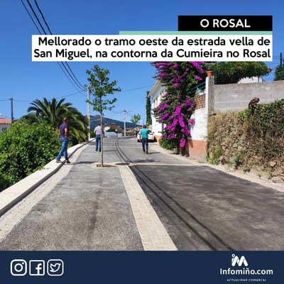 Mellorado o tramo oeste da estrada vella de San Miguel, na contorna da Cumieira no Rosal