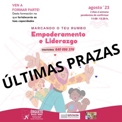 ltimas plazas disponibles en el curso -Empoderamento e Liderazgo, Marcando o teu Rumbo-