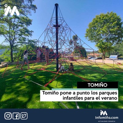 Tomio pone a punto los parques infantiles para el verano