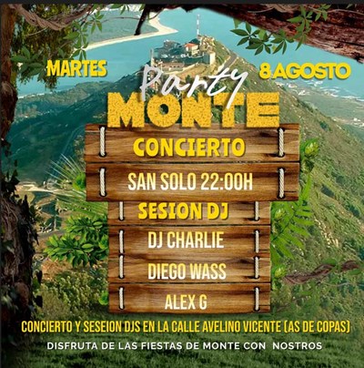 Party Monte! Un evento imperdible durante las Festas do Monte en A Guarda