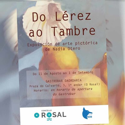 A artista guardesa Nadia Otero exhibe a sa obra no Mercado do Rosal