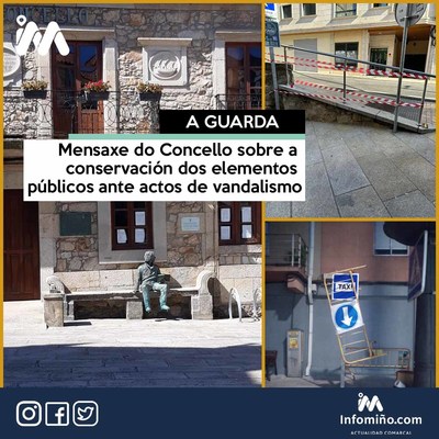 Mensaxe do Concello sobre a conservacin dos elementos pblicos ante actos de vandalismo