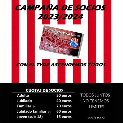 El Tyde FC lanza su campaa de captacin de socios 23/24