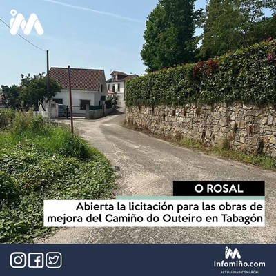 Abierta la licitacin para las obras de mejora del Camio do Outeiro en Tabagn