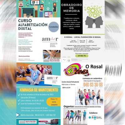 El mes de septiembre comienza con cursos para cultivar cuerpo y mente en O Rosal