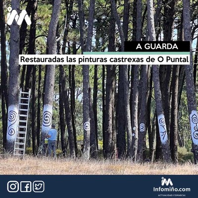 Restauradas las pinturas castrexas de O Puntal