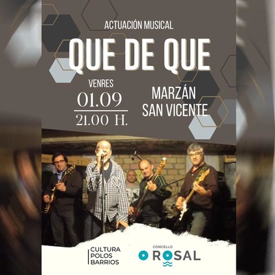 Noche de rock en O Rosal con la banda Que de Que