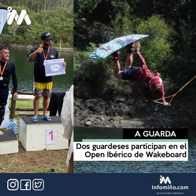 Dos guardeses participan en el Open Ibrico de Wakeboard