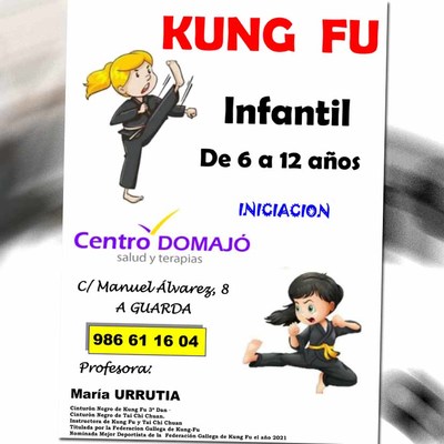 Kung fu infantil en el Centro Do-Maj de A Guarda