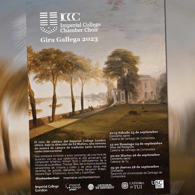 Concierto en la Catedral de Tui del -Imperial College Chamber Choir- el martes 26 de septiembre
